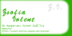 zsofia volent business card